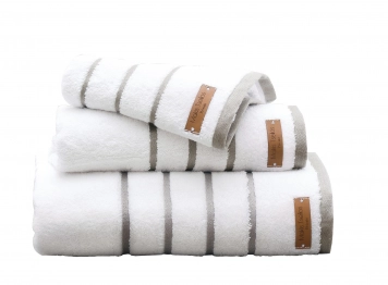 Σετ Πετσέτες 2τμχ Βαμβακερές Prive Powder White Makis Tselios