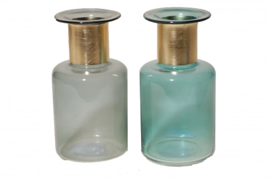 Σετ 2τμχ Bάζα Γυάλινα Royal Art 18,5εκ. STA58693GR/GRE