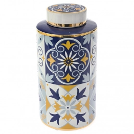 Διακοσμητικό Βάζο Κεραμικό Με Καπάκι Iliadis 15x30εκ. 77604