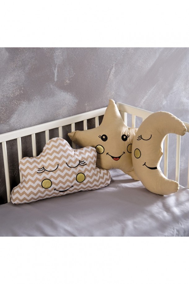 Σετ 3τμχ Διακοσμητικά Μαξιλάρια Bebe Beige SB HOME