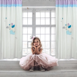 Κουρτίνα Με Κρίκους Βαμβακερή 140x260εκ. Smile 6463 Das Baby