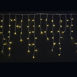 Λαμπάκια Κουρτίνα Σταλακτίτες 150 led Σταθερό Ζεστό Λευκό Φως 300x60εκ. iliadis 78641