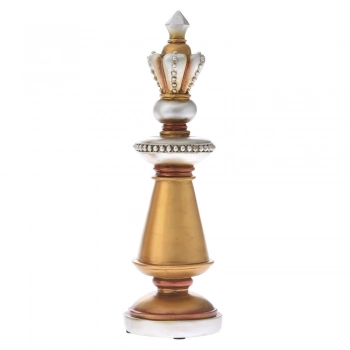Διακοσμητικό Επιτραπέζιο Πιόνι Βασίλισσα Polyresin Χρυσό iliadis 11x11x33εκ. 76254