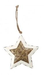 Διακοσμητικό Στολίδι Μεταλλικό Αστέρι 13εκ. ESPIEL HIF122K6