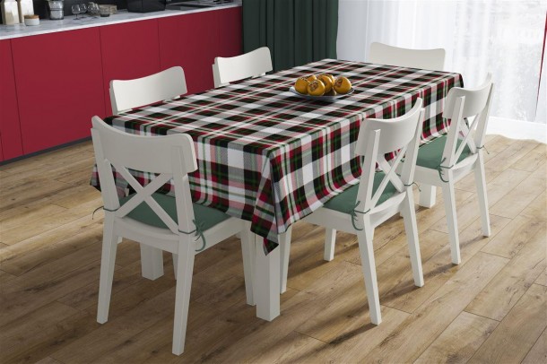 Τραπεζομάντηλο Εμπριμέ Polycotton Αλέκιαστο 140x180εκ. Tartan 493 Red-Green DimCol