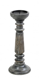 Κηροπήγιο Ξύλινο Mango Γκρι ESPIEL 13x38εκ. PIG201