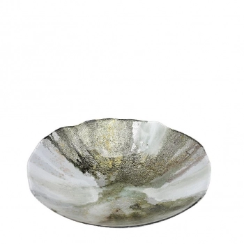 Διακοσμητικό Μπωλ Γυάλινο Moon ESPIEL 35x6,4εκ. AD1712