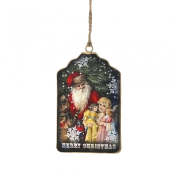 Χριστουγεννιάτικο Στολίδι Κάρτα Μεταλλική iliadis 8x13εκ. 79126
