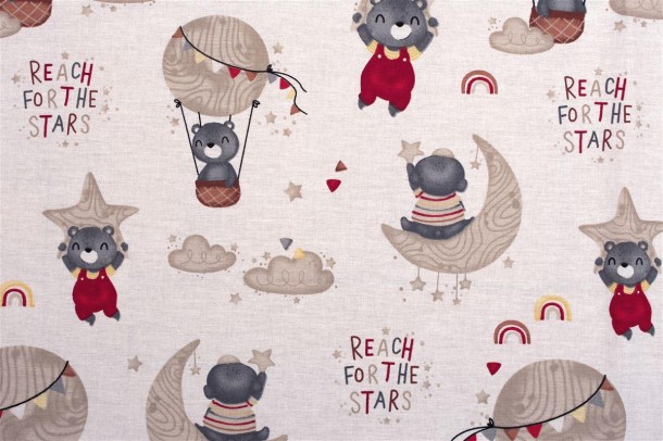 Πάνα Χασές Bebe Βαμβακερή 80x80εκ. Reach The Stars 190 Beige DimCol