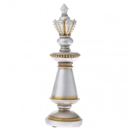 Διακοσμητικό Επιτραπέζιο Πιόνι Βασίλισσα Polyresin Ασημί iliadis 10x10x33εκ. 76256