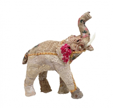 Διακοσμητικό Επιτραπέζιο Ελέφαντας Υφασμάτινο Patchwork ESPIEL 45x15x48εκ. LID333