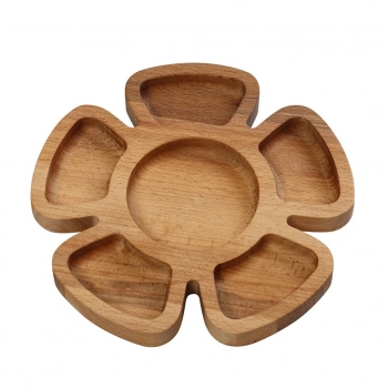 Πλατώ Σερβιρίσματος 6 Θέσεων Λουλούδι Ξύλινο ESPIEL 20x2εκ. KOP114