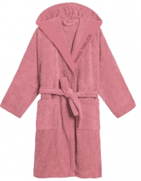 Μπουρνούζι Ενηλίκων Με Κουκούλα Βαμβακερό Large West Pink Makis Tselios