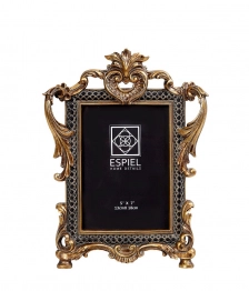 Κορνίζα Polyresin Μαύρη-Χρυσή ESPIEL 20,5x3x26,8εκ. ZEK325