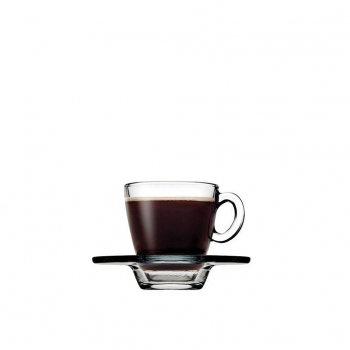 Φλυτζάνι Με Πιατάκι Espresso Γυάλινο Aqua ESPIEL 72ml  SP95756G6
