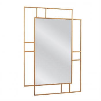 Καθρέπτης Τοίχου Μεταλλικός Χρυσός Arwen ARTELIBRE 68x2x90εκ. 14790026