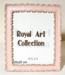 Κορνίζα Πολυεστερική Λευκή-Ροζ Royal Art 20x25εκ. YUA3/327/81P