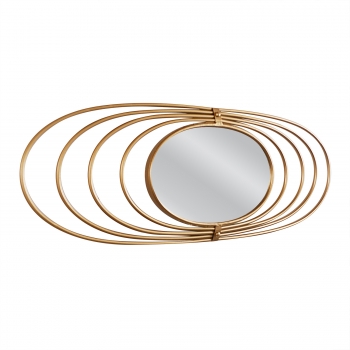 Καθρέπτης Τοίχου Μεταλλικός Χρυσός Andreth ARTELIBRE 90x3x33εκ. 14790014