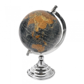 Διακοσμητική Επιτραπέζια Υδρόγειος Νίκελ iliadis 18x27εκ. 78560