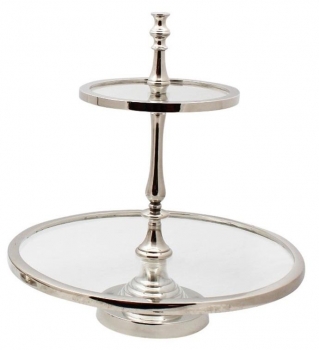 Ορντερβιέρα 2 Όροφη Ανοξείδωτη-Γυάλινη ESPIEL 43x46εκ. GET252