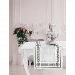 Runner Βαμβακερό 45x150εκ. Key Silver Makis Tselios