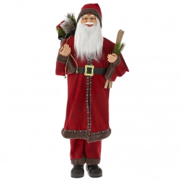 Χριστουγεννιάτικος Διακοσμητικός Άγιος Βασίλης Μπορντώ iliadis 110εκ. 79366