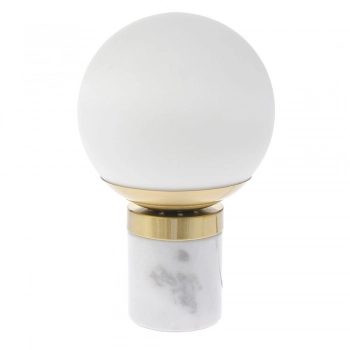 Επιτραπέζιο Φωτιστικό Μαρμάρινο Λευκό-Χρυσό iliadis 30εκ. 76754