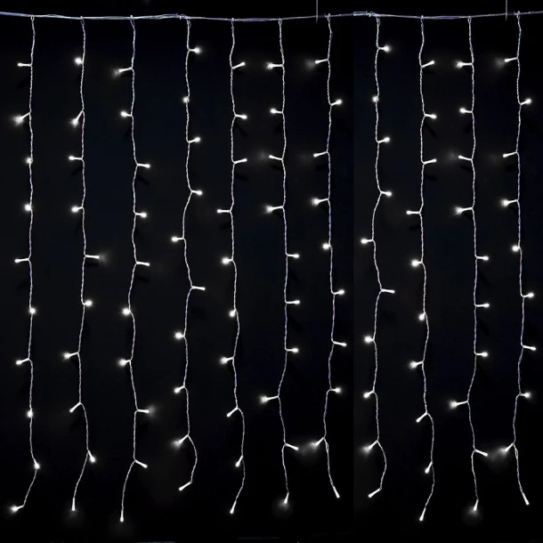 Λαμπάκια Κουρτίνα 144 led Σταθερό Λευκό Φως 1,20x1,20μ. iliadis 75034