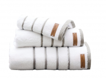 Σετ Πετσέτες 2τμχ Βαμβακερές Prive Powder White Makis Tselios