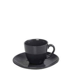 Φλυτζάνι Με Πιατάκι Espresso Stoneware Essentials ESPIEL 90ml OWB101K6