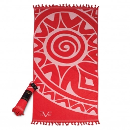 Πετσέτα Θαλάσσης-Παρεό Βαμβακερή 90x170εκ. Shell Red 19V69