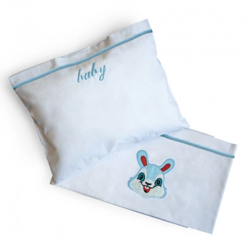 Σετ Σεντόνια Βαμβακερά Κούνιας 120x160εκ. Bunny Blue SBaby