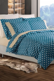Σετ Παπλωματοθήκη Βαμβακερή Υπέρδιπλη 220x240εκ. Drops Makis Tselios