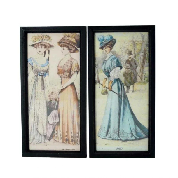 Κάδρο Ξύλινο Σετ 2τμχ Κυρίες Royal Art 16x31εκ. GOU05AB