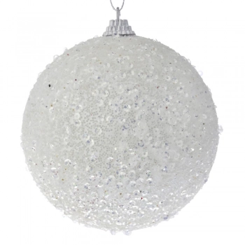 Σετ Μπάλες 4τμχ Πλαστικές Λευκές Glitter iliadis 10εκ. 79424