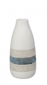 Βάζο Κεραμικό Λευκό-Μπεζ-Γαλάζιο ESPIEL 14x29,5εκ. CER2311