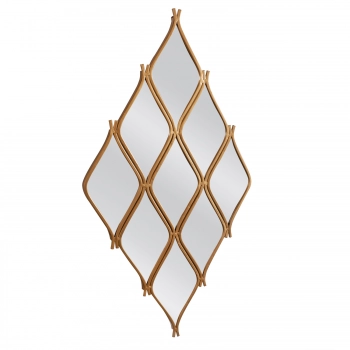 Καθρέπτης Τοίχου Μεταλλικός Χρυσός Amrod ARTELIBRE 53x2x85εκ. 14790012