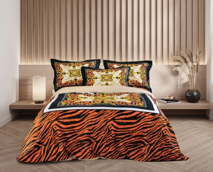 Σετ Παπλωματοθήκη Βαμβακοσατέν Υπέρδιπλη 220x240εκ. Asia Makis Tselios