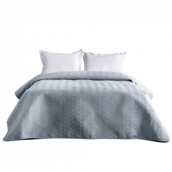 Κουβερλί Polyester Μονό 160x240εκ. Frost 1 Light Grey Ultrasonic Makis Tselios