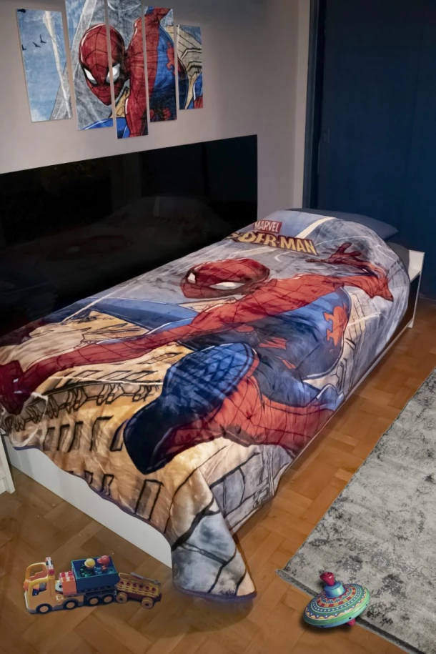 Κουβέρτα Βελουτέ Μονή 160x220εκ. Spiderman 511 Digital Print Disney Dimcol