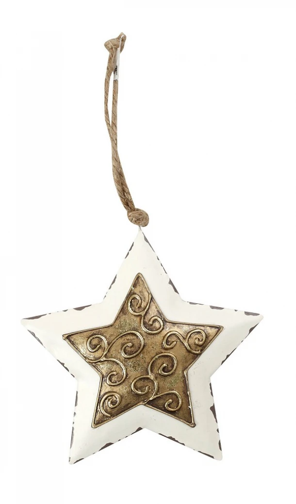 Διακοσμητικό Στολίδι Μεταλλικό Αστέρι 13εκ. ESPIEL HIF122K6