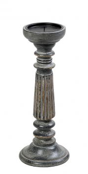 Κηροπήγιο Ξύλινο Mango Γκρι ESPIEL 13x38εκ. PIG201