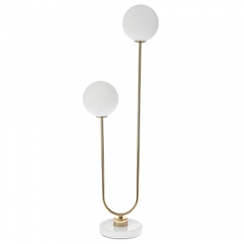 Επιτραπέζιο Φωτιστικό 2Φωτο Μεταλλικό Χρυσό-Λευκό iliadis 75εκ. 76773