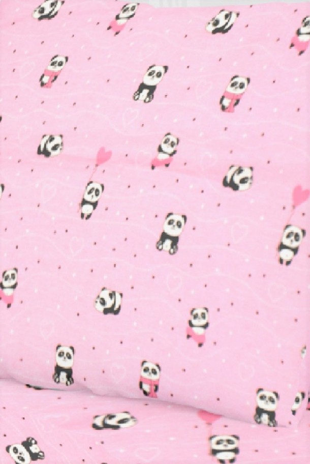 Πάνα Χασές Βαμβακερή Bebe 80x80εκ. Panda 111 Pink Dimcol