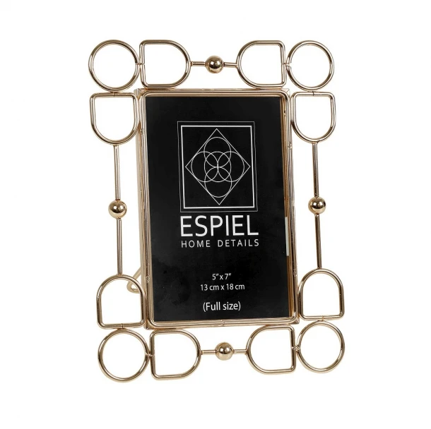 Κορνίζα Μεταλλική Χρυσή ESPIEL 15x20εκ. FAM527