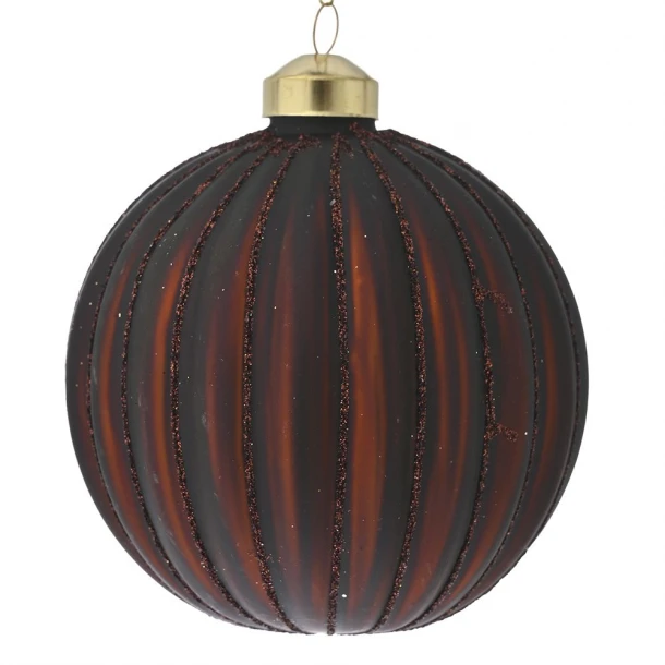 Σετ Μπάλες 4τμχ Γυάλινες Καφέ Ματ iliadis 10εκ. 78758