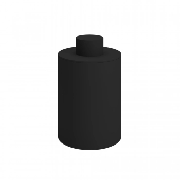 Ποτηροθήκη Με Καπάκι Ανοξείδωτη Matt Black 8x15εκ. Pam & Co 94-403