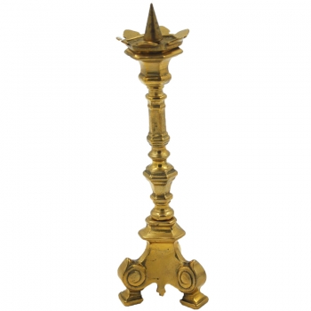Κηροπήγιο Σκαλιστό Μπρούτζινο Χρυσό 1Κερο 22εκ. Royal Art STL167GL