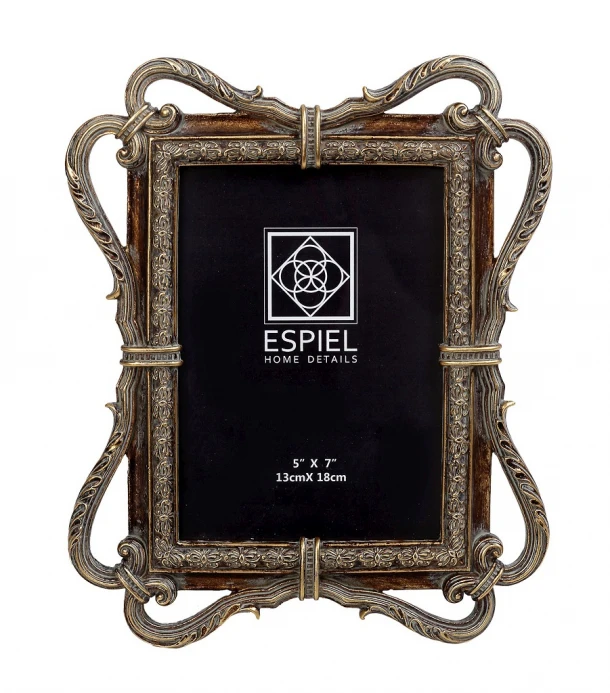 Κορνίζα Polyresin Αντικέ Χρυσή ESPIEL 21,8x1,8x26,5εκ. ZEK332