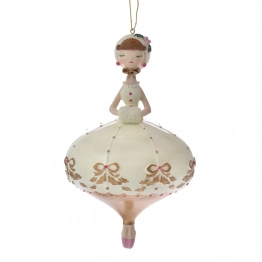 Χριστουγεννιάτικο Στολίδι Μπαλαρίνα Λευκή iliadis 10x18εκ. 76290